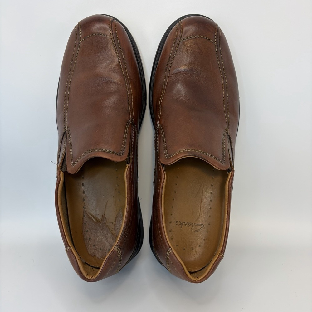 Clarks Mens Brown Leather‎ Slip On Loafers/Casual/Career/Shoes/26068035